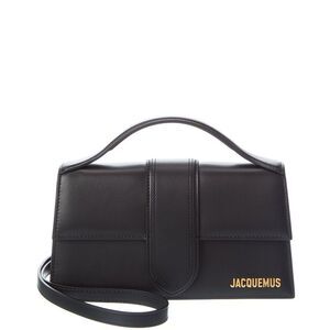 Jacquemus Le Grand Bambino Leather Shoulder Bag, Black